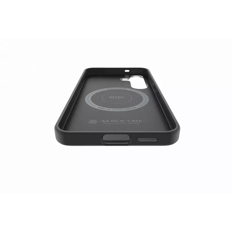 Samsung GP-FPS936PGABW Enzo Aramid Case voor Galaxy S25 Plus, zwart zilver