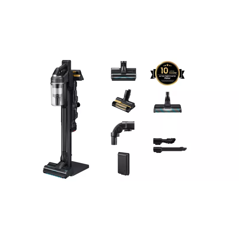 Samsung Jet 95S CompleteClean accu-stofzuiger – VS70H28HFC/WD, satijngrijs, 210 AW, 60 min. looptijd, lithium-ion