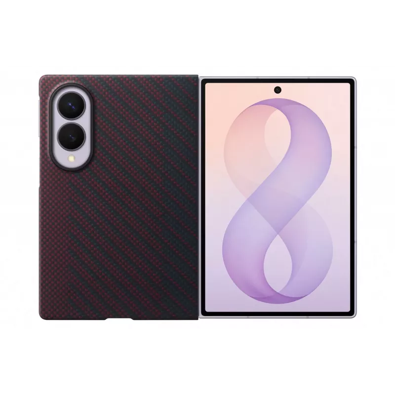 Samsung EF-KF971 Carbon Magnet hoesje voor Galaxy Z Fold8, rood