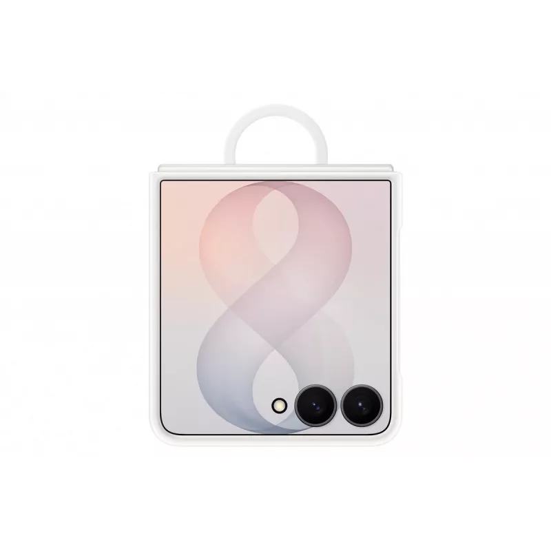Samsung Silicone Ring Magnet Case voor Galaxy Z Flip8, wit