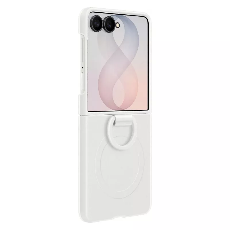 Samsung Silicone Ring Magnet Case voor Galaxy Z Flip8, wit