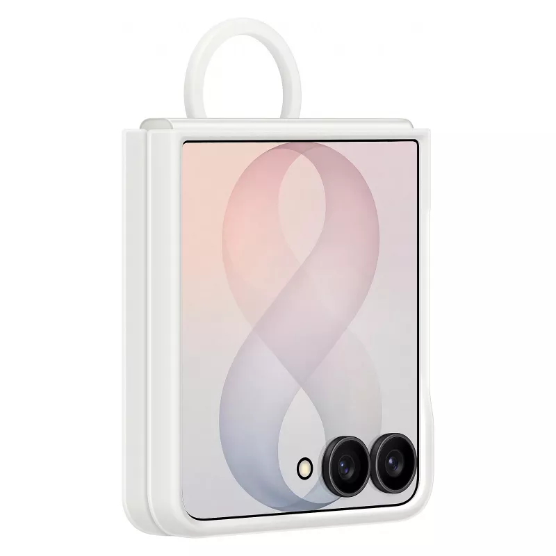 Samsung Silicone Ring Magnet Case voor Galaxy Z Flip8, wit