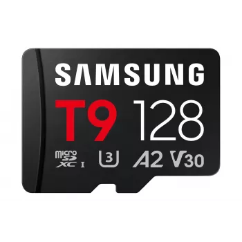 Samsung T9 MB-MH128T 128GB microSDXC UHS-I U3 V10 geheugenkaart