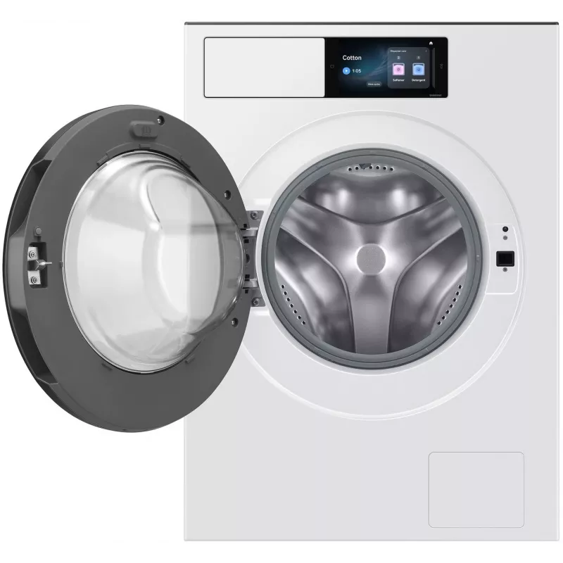 Samsung WF90H09C4WT2 9 kg 1400 tpm frontlader wasmachine met Ecobubble-technologie, Digital Inverter-motor, VRT Plus, Diamond Drum, LED-display, wit