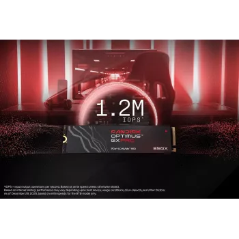 SanDisk 2TB M.2 NVMe PCIe 4.0 interne SSD - 7300 MB/s lezen, 6600 MB/s schrijven