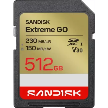 SanDisk Extreme GO SDXC-geheugenkaart 512 GB UHS-I 230 MB/s Lezen V30 U3