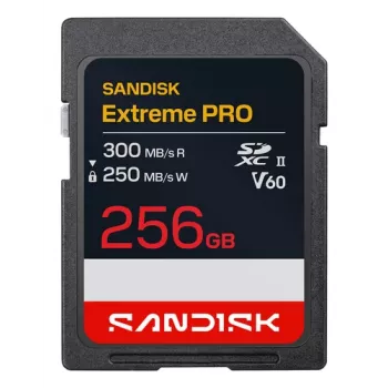 SanDisk Extreme PRO 256GB SDXC UHS-II V60 U3 geheugenkaart