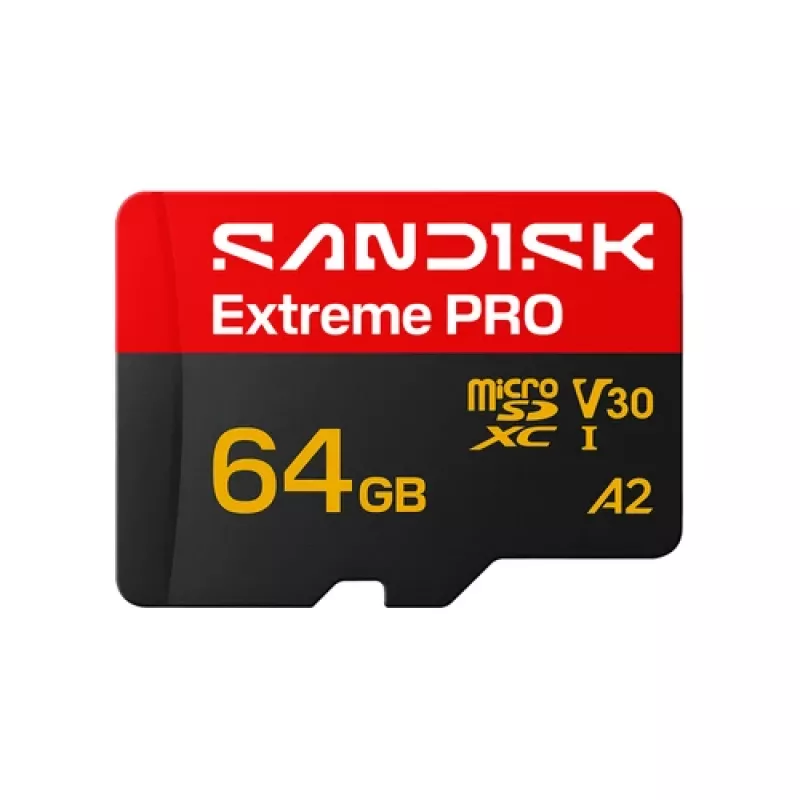 SanDisk Extreme PRO microSDXC 64GB UHS-I U3 V30 tot 200 MB/s lezen