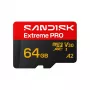 SanDisk Extreme PRO microSDXC 64GB UHS-I U3 V30 tot 200 MB/s lezen