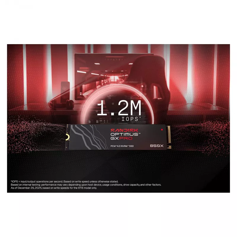 SanDisk Optimus GX PRO 850X 4TB M.2 2280 NVMe PCIe 4.0 SSD met TCG Opal-versleuteling