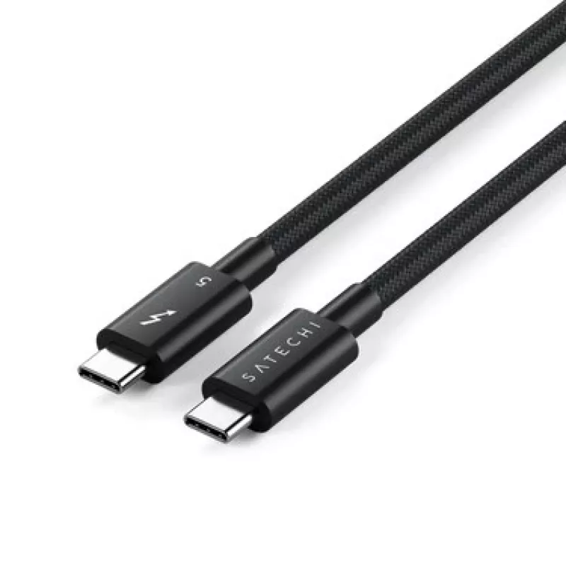 SATECHI Thunderbolt 5 Pro Cable 1m USB-C naar USB-C – 120Gbit/s, 240W, zwart