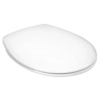 SAVAL GBG toiletbril soft-close/quick-release, D-vorm, wit, duroplast, RVS-scharnieren