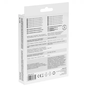 Savio BA-12 magnetische draadloze powerbank 10000 mAh zwart