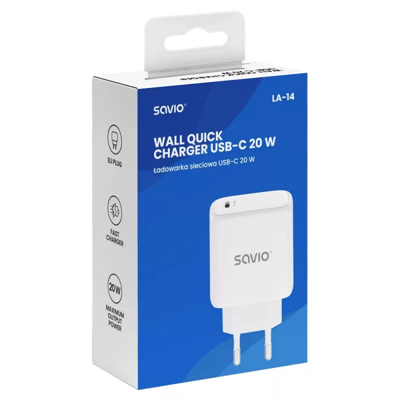 SAVIO LA-14 20W wandlader met Power Delivery 3.0
