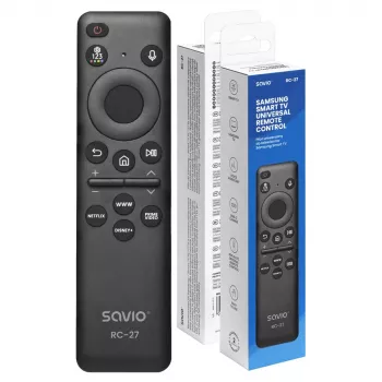SAVIO RC-27 universele vervangende afstandsbediening voor Samsung Smart TV – zwart