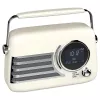 SAVIO RS-04 draagbare DAB+ FM-radio met oplaadbare accu, LCD-display, dubbele wekker, zwart