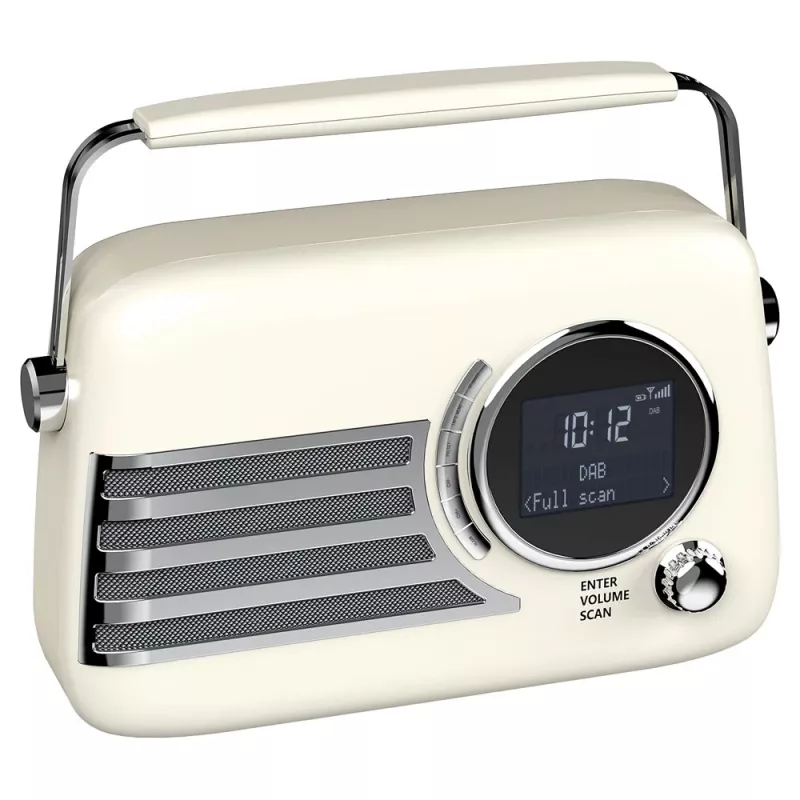 SAVIO RS-04 draagbare DAB+ FM-radio met oplaadbare accu, LCD-display, dubbele wekker, zwart