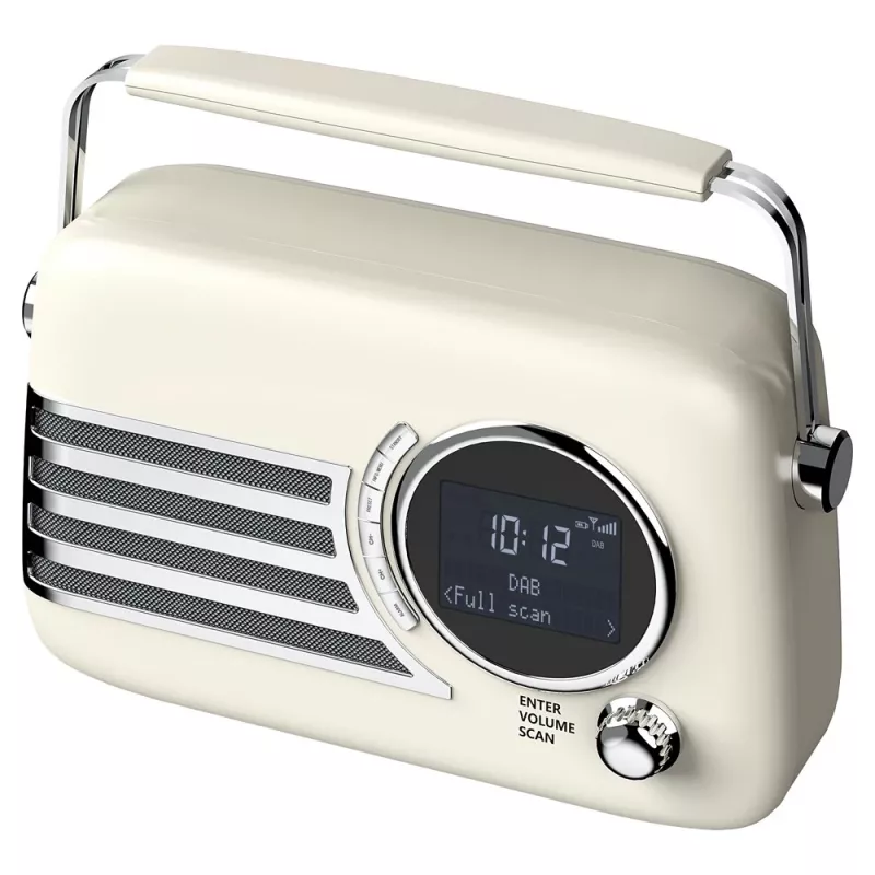 SAVIO RS-04 draagbare DAB+ FM-radio met oplaadbare accu, LCD-display, dubbele wekker, zwart