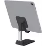 SBS Mobile TASTAND universele opvouwbare apparaatstandaard voor e-readers, smartphones en tablets tot 12 inch – zwart & zilver