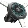 SBS draagbare ventilator met 4000mAh powerbank, LED-licht en zonne-oplading