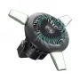 SBS draagbare ventilator met 4000mAh powerbank, LED-licht en zonne-oplading
