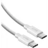 SBS USB-C naar USB-C nylon gevlochten kabel 2m 100W wit
