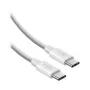 SBS USB-C naar USB-C nylon gevlochten kabel 2m 100W wit