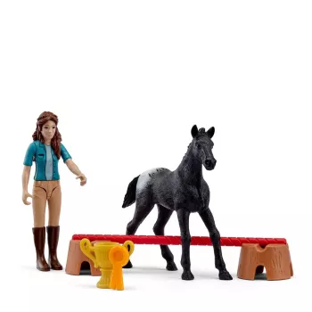 Schleich Horse Club Pocket Set! Toernooiwinst met Flocke