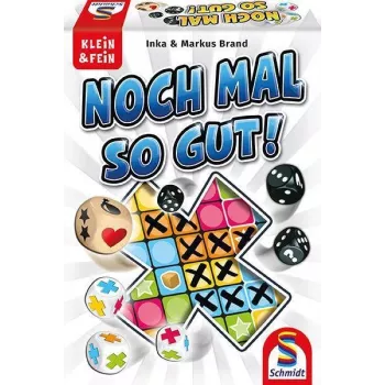 Schmidt Spiele Nochmal so gut (49365) - dobbelspel-uitbreiding voor Nochmal!, 1-6 spelers, vanaf 8 jaar, 20-30 minuten, 2 dubbelzijdige speelblokken, 4 nieuwe spelvarianten, Duitse taal