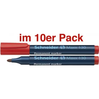 Schneider 130 permanentmarker rood ronde punt 1,0-3,0 mm navulbaar 113002