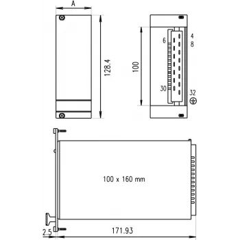 SCHROFF 21006945 Frontpaneel