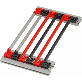 SCHROFF 24568356 19-inch 2U vaste montagerail voor server- en netwerkkasten, staal, zwart RAL 9005, poedergecoat, 482,6 mm lengte