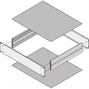 SCHROFF 3U 46TE gesloten aluminium blindplaat 30860505