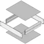SCHROFF 3U 46TE gesloten aluminium blindplaat 30860505