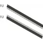 SCHROFF borstelstrip-paneel 1U met 2 kabeldoorvoeren, zwart RAL 9005 64230096