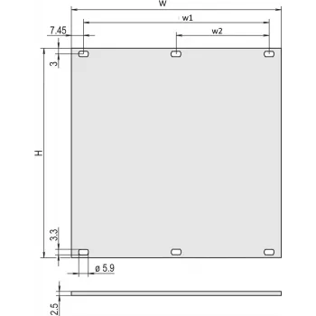 Schroff Pentair 3U 4HP aluminium frontplaat 30807-776