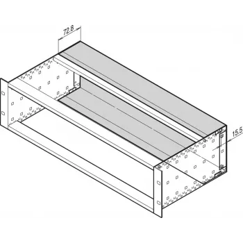 Schroff achterwand voor subrack, 3U 84HP, 220 mm diep, staal, verzinkt 34561752
