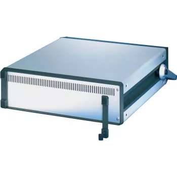 SCHROFF achterste steunvoet met rubberen inzet, 3U, RAL 7016 antracietgrijs 24575114