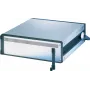 SCHROFF achterste steunvoet met rubberen inzet, 3U, RAL 7016 antracietgrijs 24575114