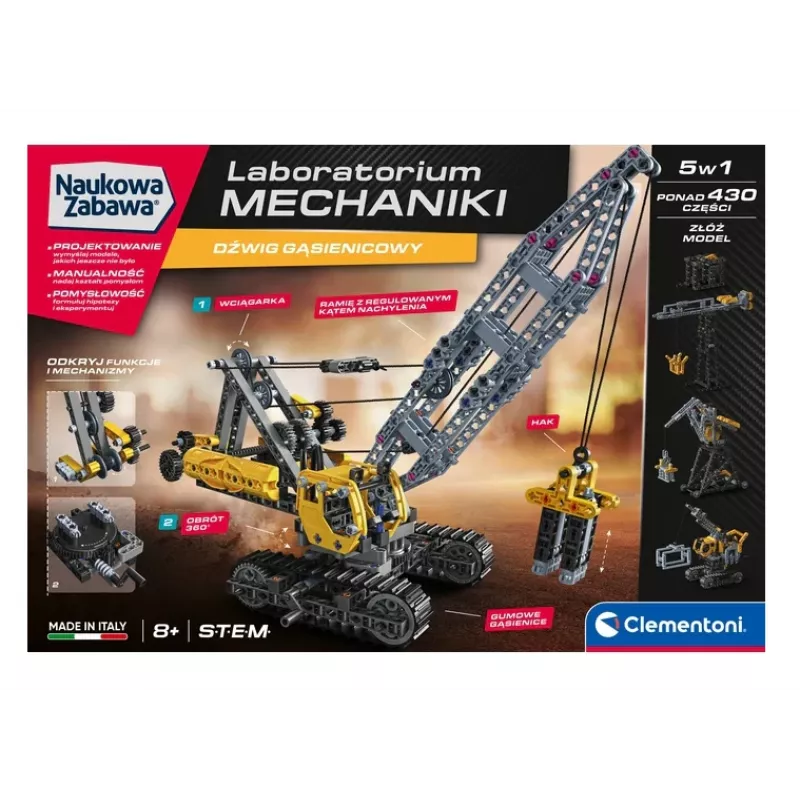 Scientific Fun Mechanics Laboratory rupsbandkraan Clementoni 50402