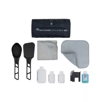 Sea To Summit Camp Kitchen Tool Kit - afwasset met siliconenschraper, microvezeldoek en 50 ml Wilderness Wash