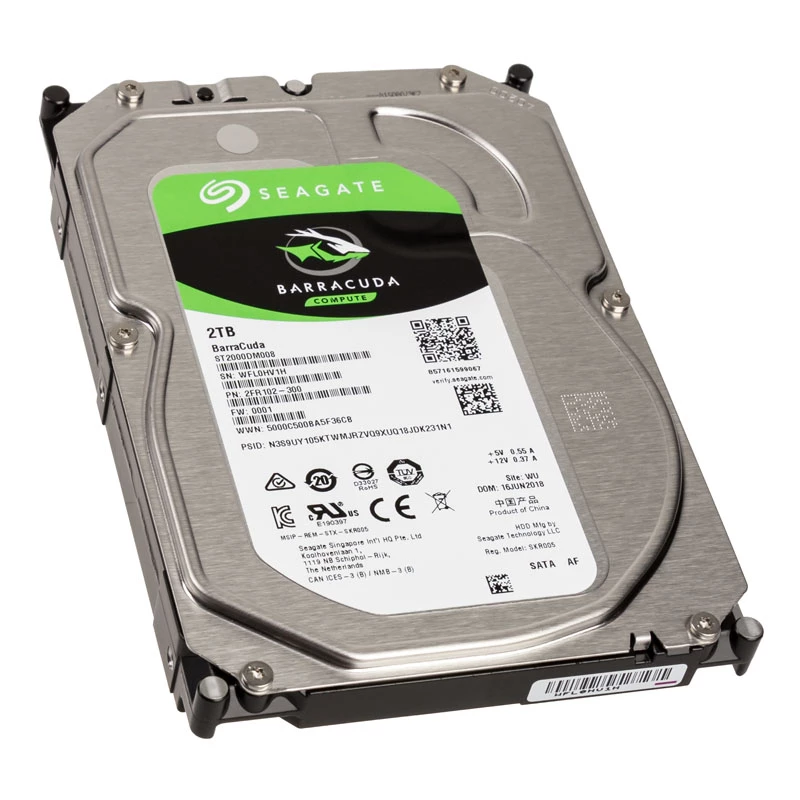 Seagate Barracuda ST2000DM008 2TB interne harde schijf - 3,5 inch SATA III 7200 tpm 256 MB cache 6 ms
