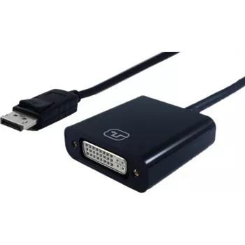 SECOMP STANDARD DisplayPort-stekker naar DVI-D Single Link-bus adapterkabel, 15 cm, zwart (11.55.3202)