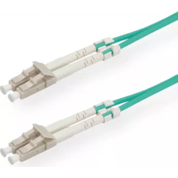 SECOMP STANDARD glasvezel-patchkabel 50/125µm OM3, LC/LC, turquoise, 3 m S1803