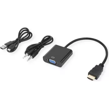 SECOMP STANDARD HDMI-naar-VGA + 3,5-mm-audio-adapterkabel, 0,23 m (S3210)