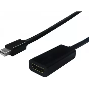 SECOMP STANDARD Mini DisplayPort naar HDMI-adapter, 4K, verguld, zwart S3206