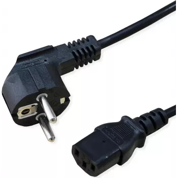 SECOMP STANDARD netsnoer, rechte IEC-bus, zwart, 1,8 m (S2309)