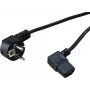 SECOMP STANDARD netkabel met haakse IEC C13 stekker, CEE 7/7 naar IEC C13, 1,8 m, zwart S2307