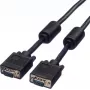 SECOMP STANDARD SVGA-kabel HD15 met ferriet, ST-ST, zwart, 10 m (S3618)