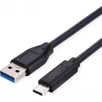 SECOMP Standard USB 3.2 Gen 1-kabel, USB A naar C, 0,5 m, zwart (S3015)